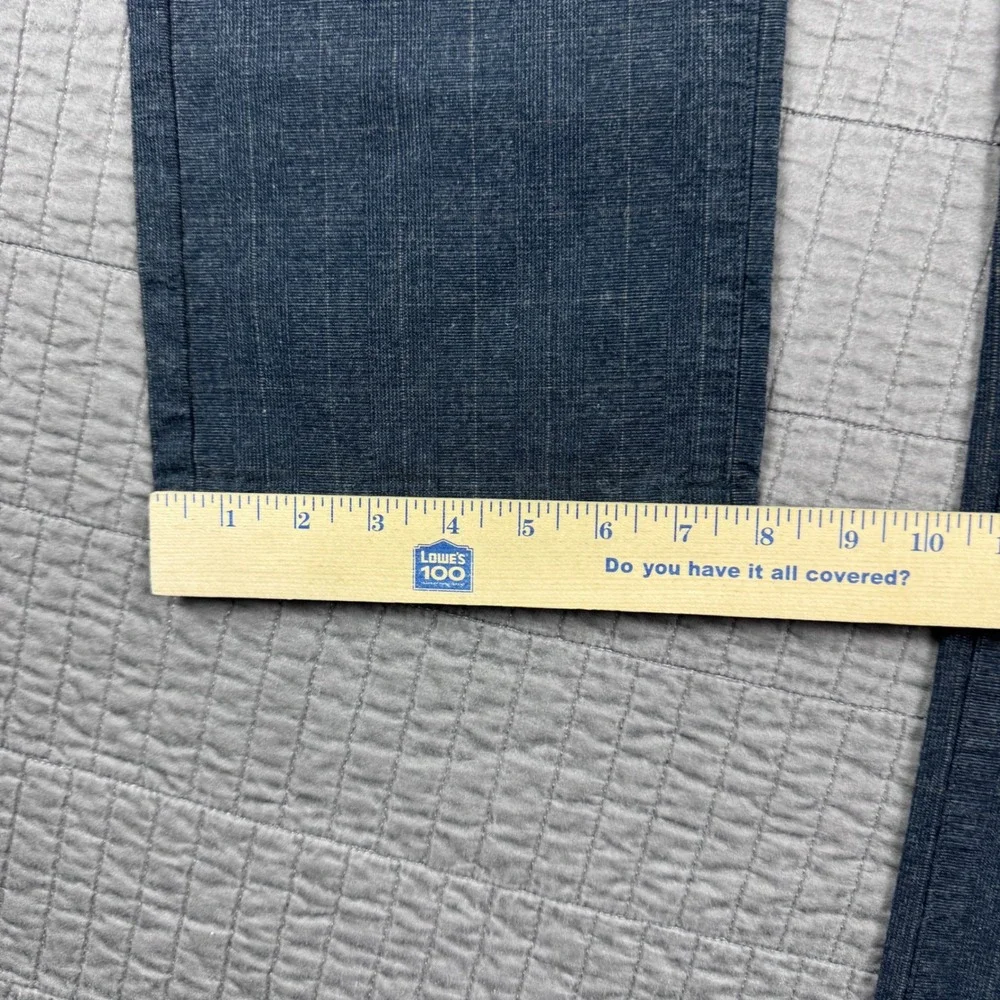 Banana Republic Aiden Chinos Mens 34x30 (34x28) Blue Gray Glen Plaid Slim Pants